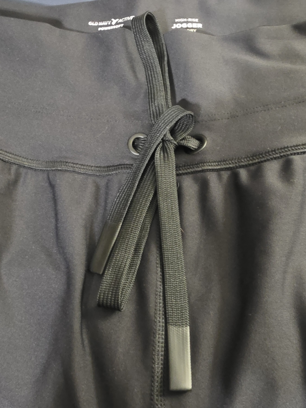 Black Drawstring Athletic Joggers with Zipper Pockets - Picture 3 of 5